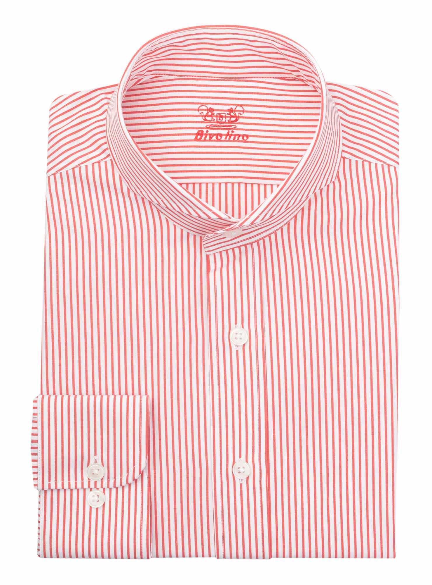 ENNA - Rode bengaalse strepen popeline heren overhemd - WINDY 3