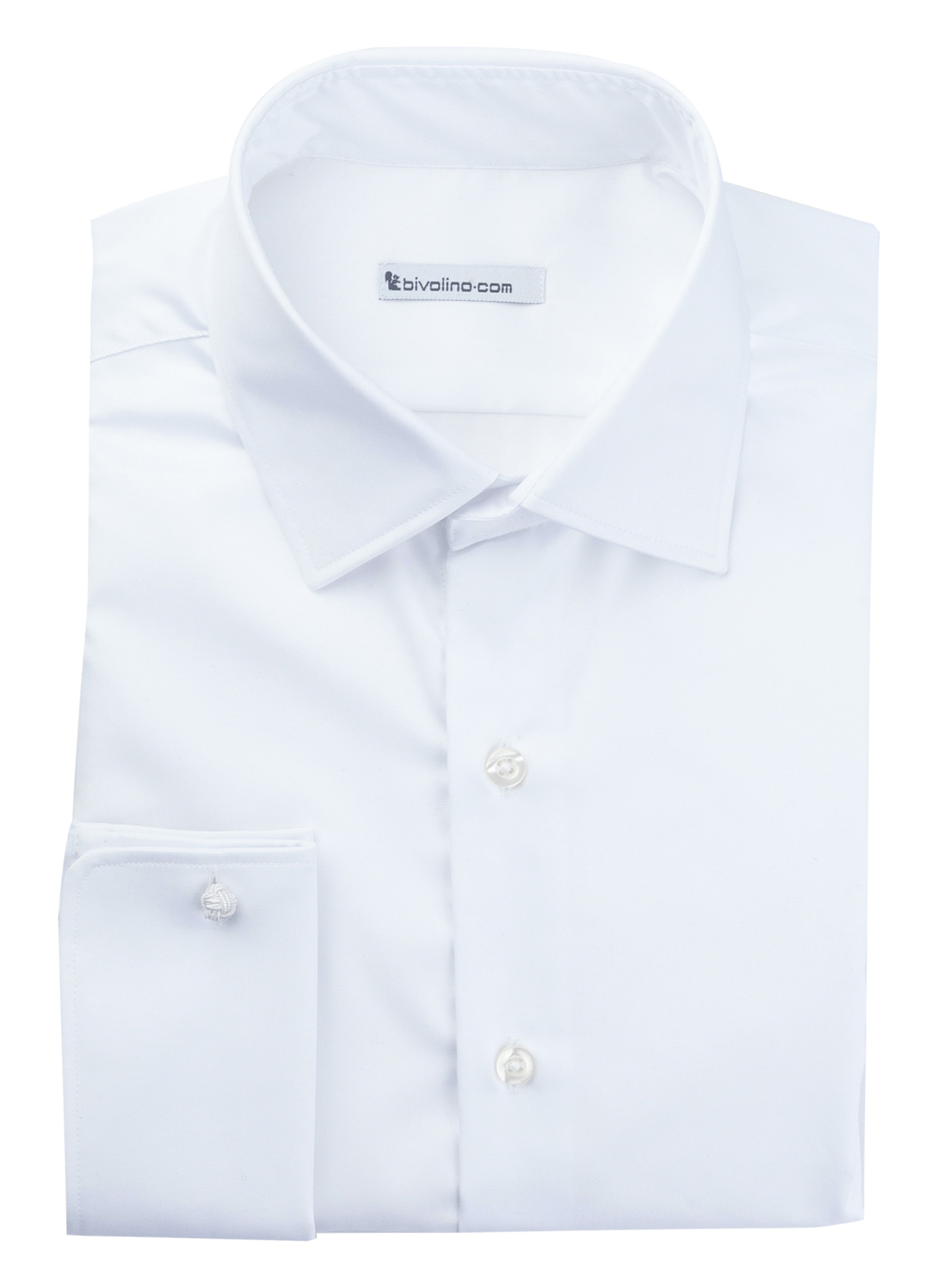 MACERATA - Sarga de algodón egipcio de doble blanca camisa hombre - MARZI 1
